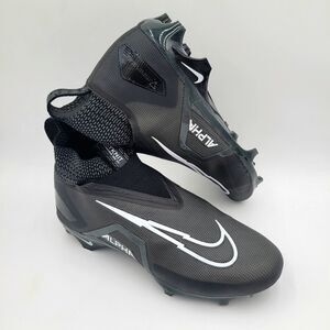 Nike Alpha Menace Elite 3 P Mid Football Cleats Black DM1792-004 Size 13 NEW